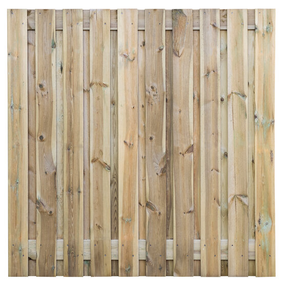 Tuinscherm grenen groen ge&iuml;mpregneerd, 21-planks (19 + 2) Haaksbergen 180 x 180 cm