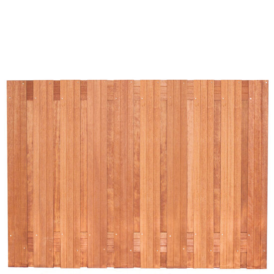 Tuinscherm hardhout kunstmatig gedroogd 21-planks (19 + 2) Dronten 180 x 130 cm