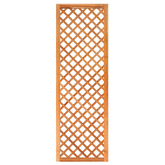 Trellis met lijst, diagonale lamellen hardhout kunstmatig gedroogd H180 x B60 cm