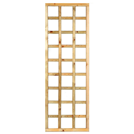 Trellis met lijst, rechte lamellen grenen groen ge&iuml;mpregneerd H180 x B60 cm