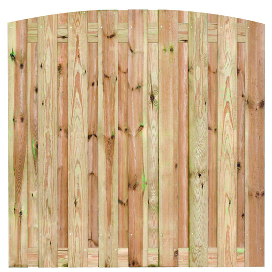 Tuinscherm grenen groen ge&iuml;mpregneerd 19-planks (17 + 2) Vasse 180 x 180 cm toog