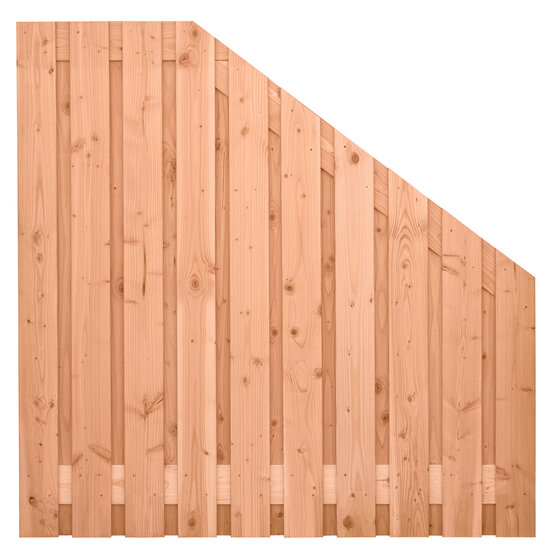 Tuinscherm Douglas geschaafd 21-planks (19 + 2) Zwarte Woud 180/90 x 180 cm verloop