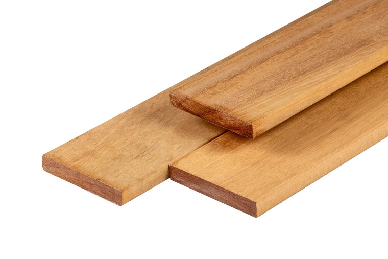 Hardhout vlonderplank Tatajuba 2,1 x 14,5 x 425 cm glad geschaafd - duurzaamheidsklasse 1