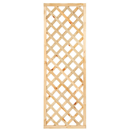 Trellis met lijst, diagonale lamellen grenen groen ge&iuml;mpregneerd H180 x B60 cm