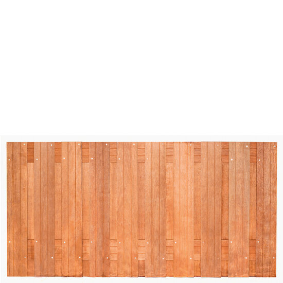 Tuinscherm hardhout kunstmatig gedroogd 21-planks (19 + 2) Dronten 180 x 90 cm