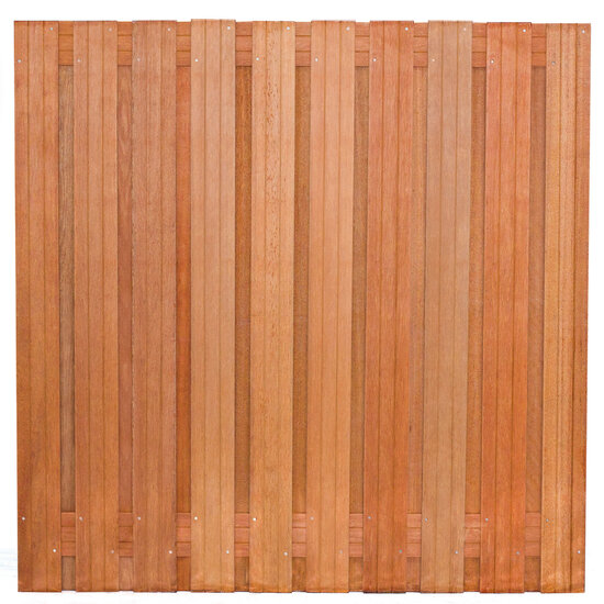 Tuinscherm hardhout kunstmatig gedroogd 21-planks (19 + 2) Dronten 180 x 180 cm