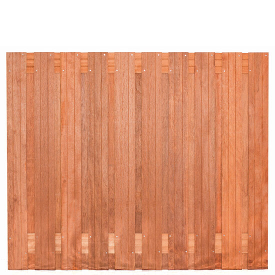 Tuinscherm hardhout kunstmatig gedroogd 21-planks (19 + 2) Dronten 180 x 150 cm