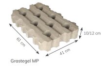 Grastegel 41x61x12cm MP grijs geprofileerd 