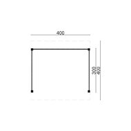 DHZ Plat dak Ommen Douglas 300 x 400 cm zwart ge&iuml;mpregneerd