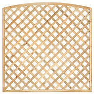 Trellis met tooglijst, diagonale lamellen grenen groen ge&iuml;mpregneerd H180 x B180 cm