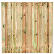 Tuinscherm grenen groen ge&iuml;mpregneerd, 21-planks (19 + 2) Venray 180 x 180 cm