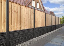 Tuinscherm Douglas geschaafd 23-planks (21 + 2) Harz 150 x 180 cm