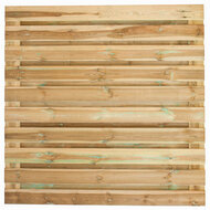 Tuinscherm grenen groen ge&iuml;mpregneerd, 21-planks (19 + 2) Breda 180 x 180 cm horizontaal