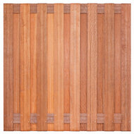 Tuinscherm hardhout kunstmatig gedroogd 17-planks (15 + 2) Kampen 180 x 180 cm