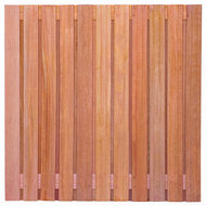 Tuinscherm hardhout kunstmatig gedroogd 23-planks (21 + 2) Hoorn 180 x 180 cm