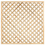 Trellis met lijst, diagonale lamellen grenen groen ge&iuml;mpregneerd H180 x B180 cm